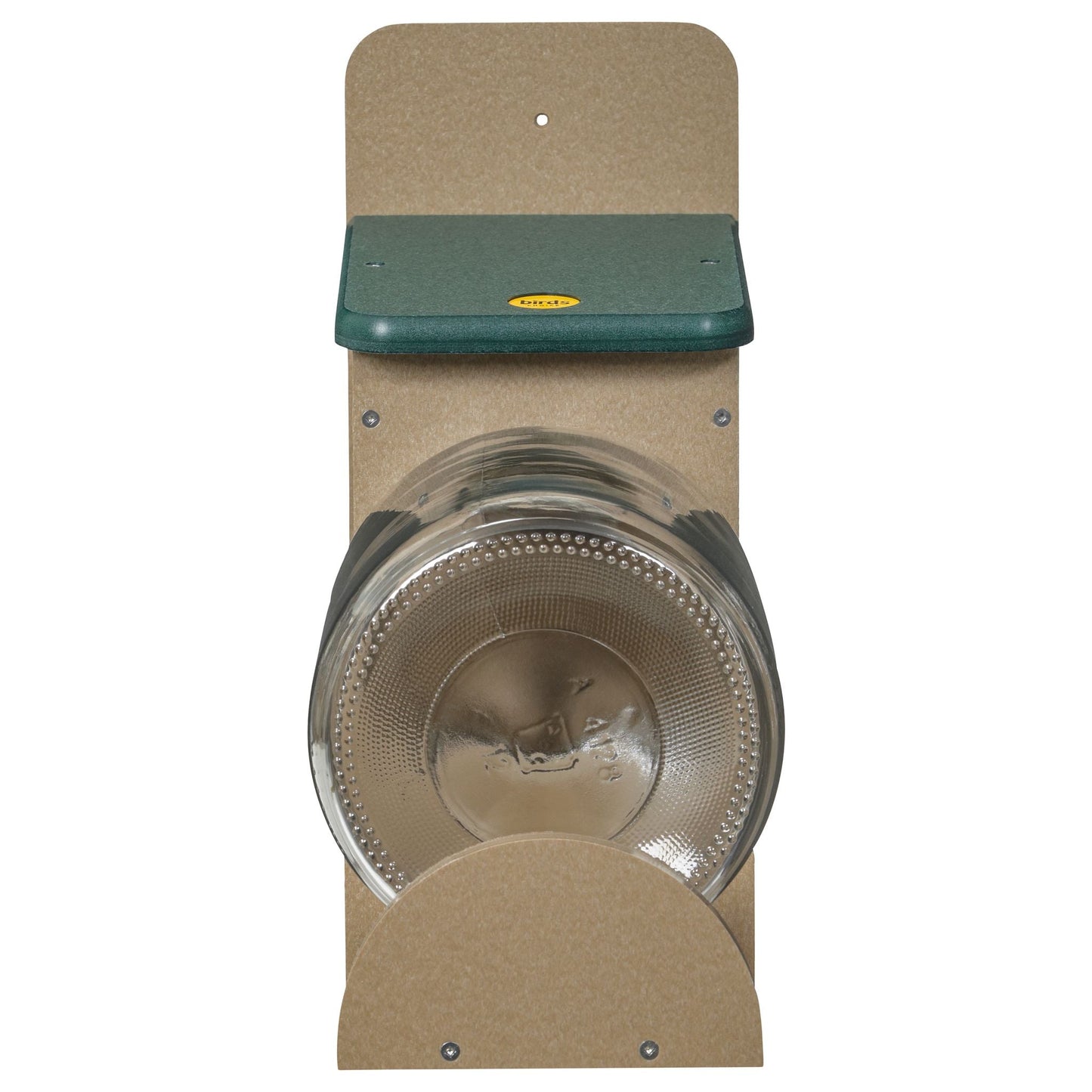 Squirrel Jar Feeder in Taupe and Green Recycled Plastic