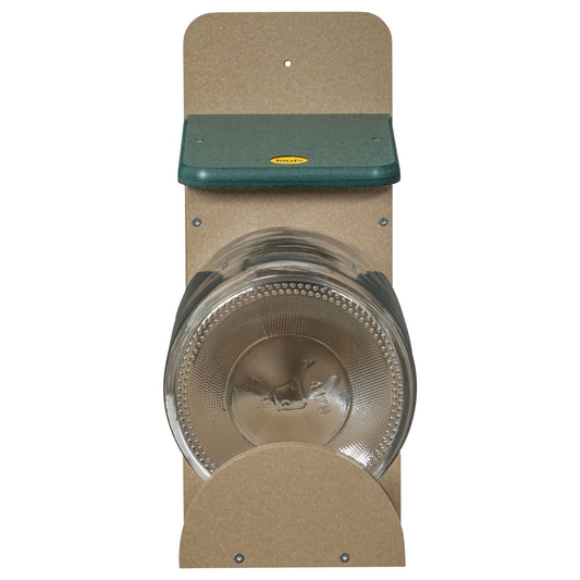 Squirrel Jar Feeder in Taupe and Green Recycled Plastic
