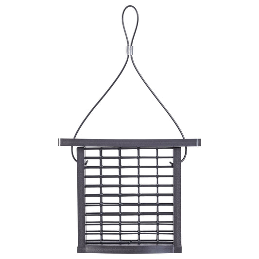 Recycled Plastic Suet Feeder in Black