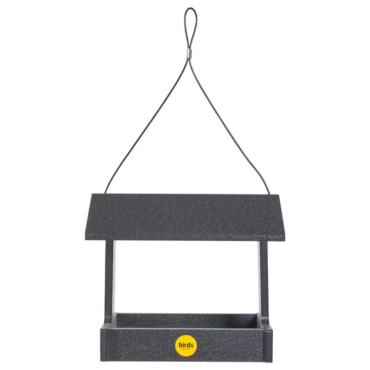 Recycled Plastic Fly-Thru Feeder in Black