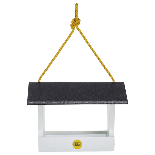 Modern Farmhouse Medium Hopper Bird Feeder in Black and White