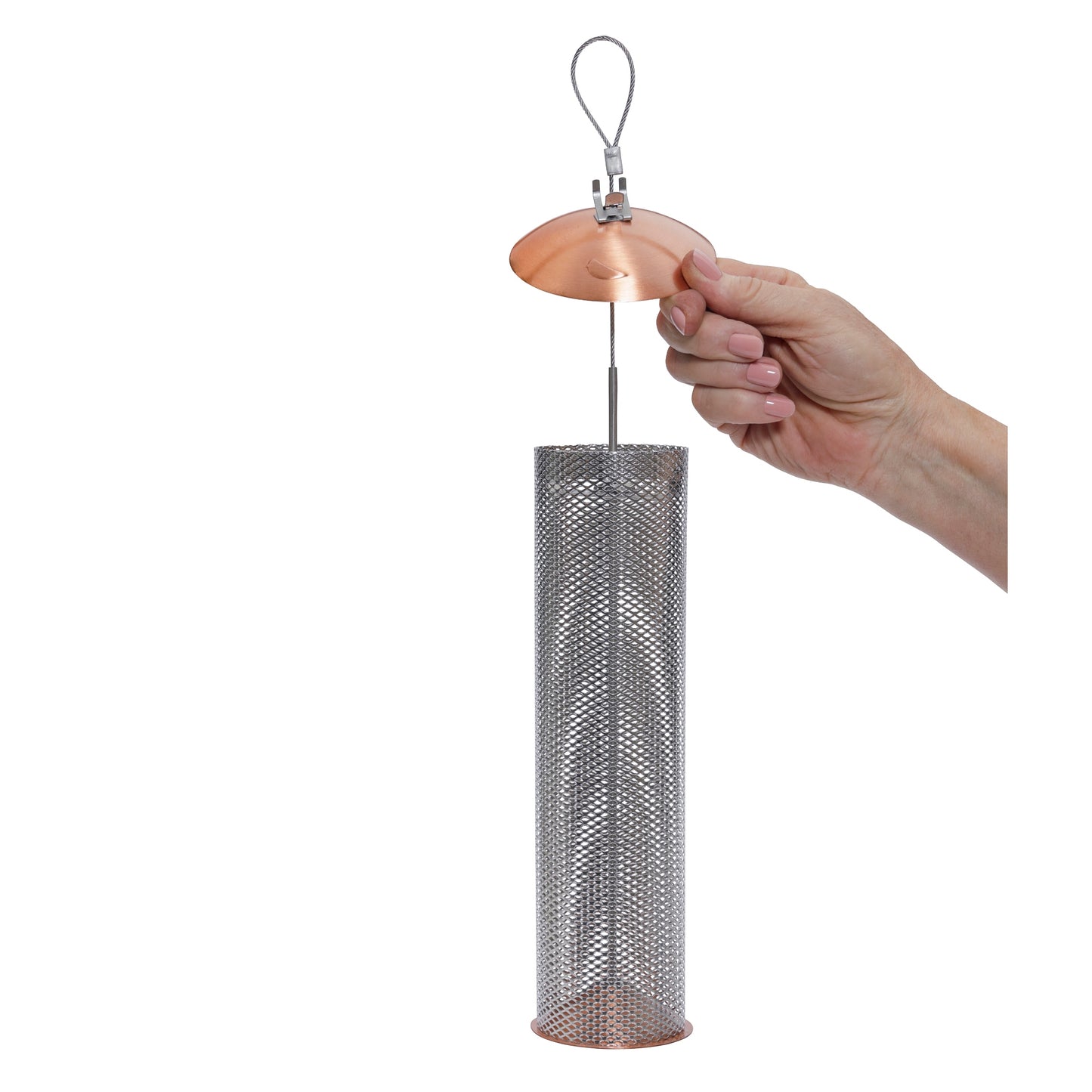 Copper Mesh Tube Feeder for Finches Small