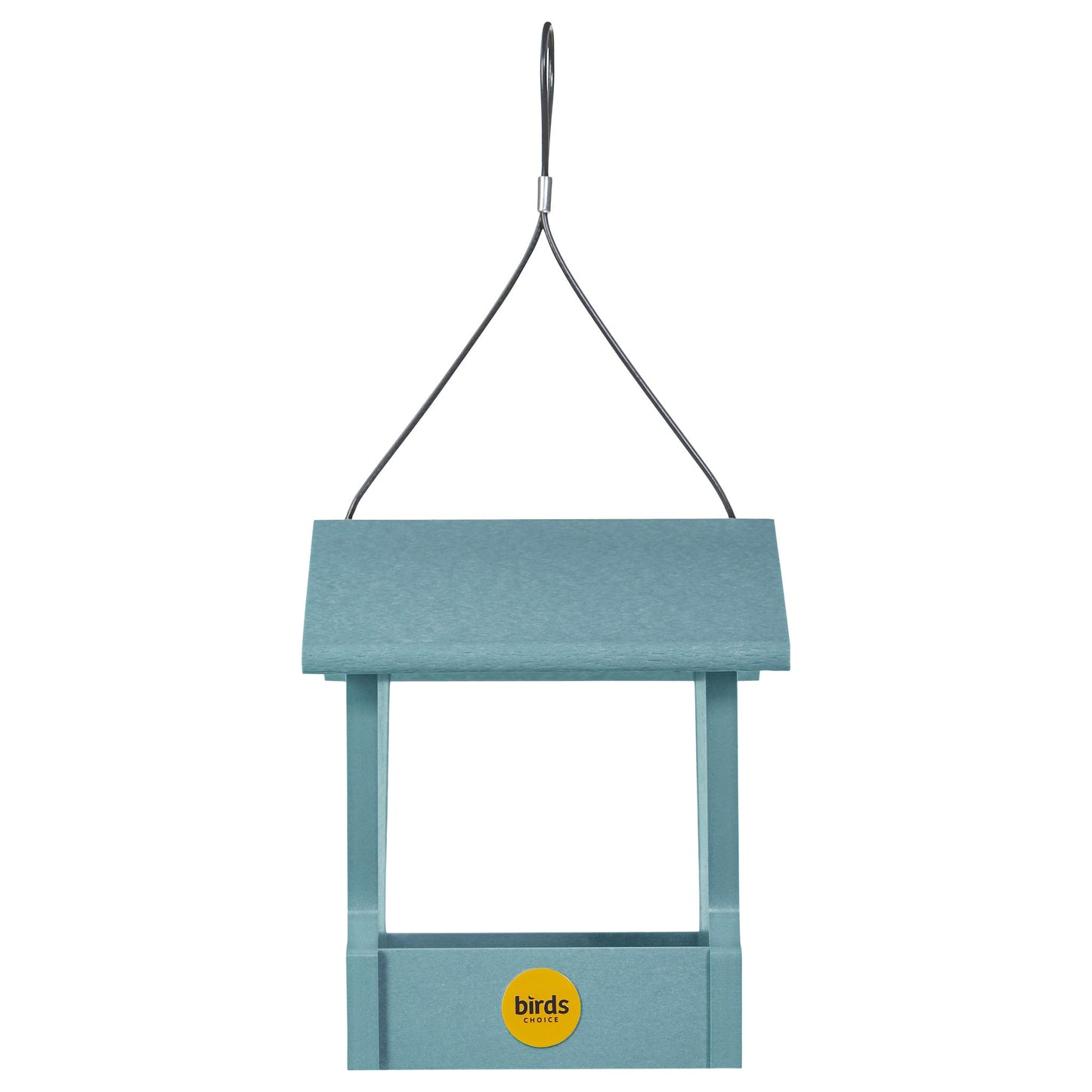 Small Hopper Bird Feeder in Blue Recycled Plastic