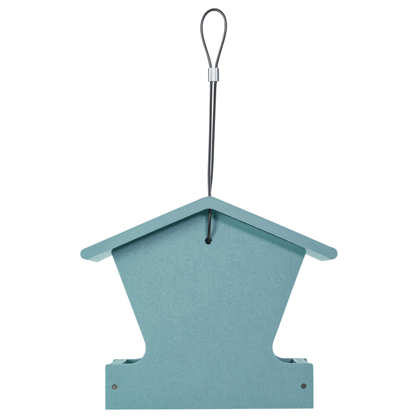 Small Hopper Bird Feeder in Blue Recycled Plastic