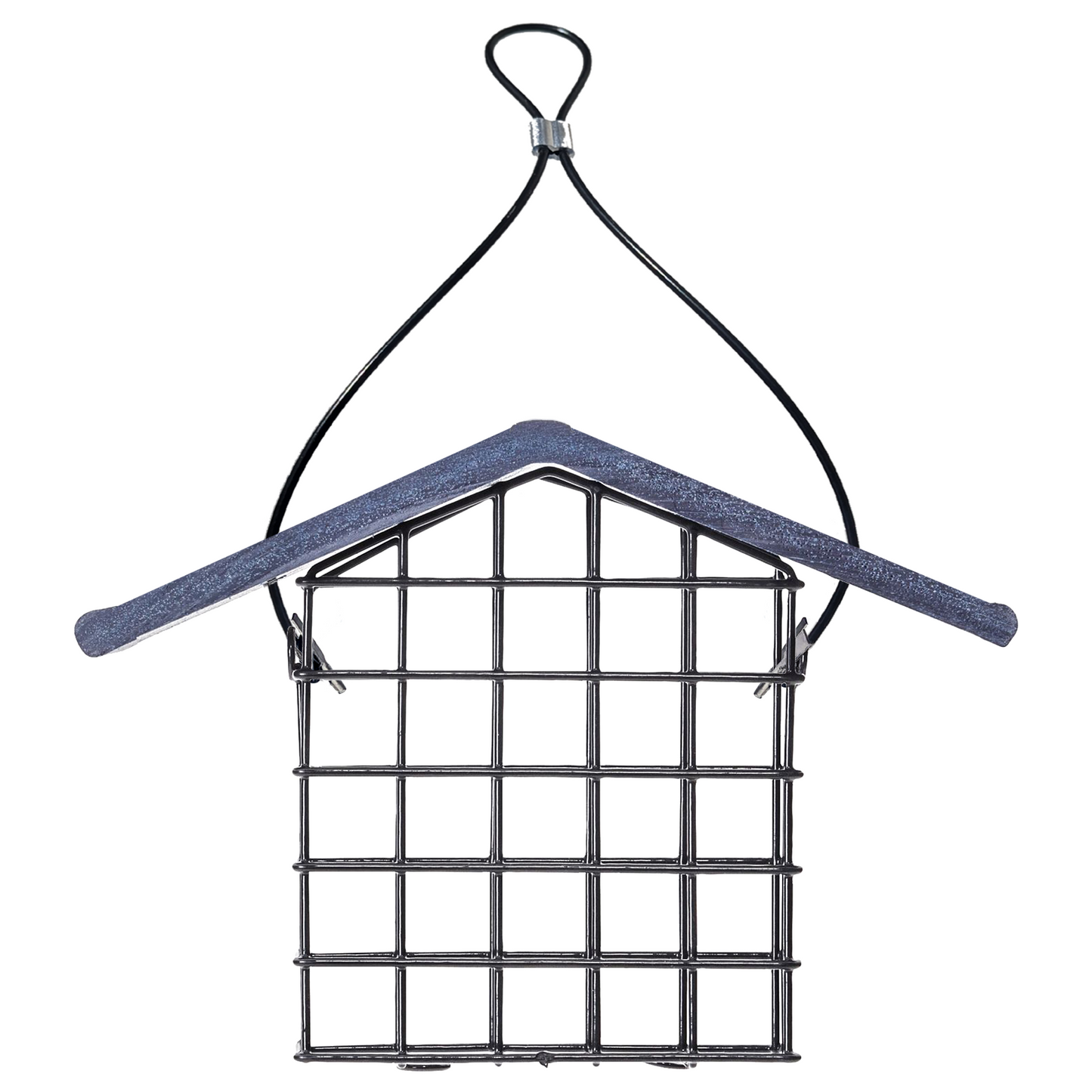 Single Suet Feeder with Recycled Blue Roof