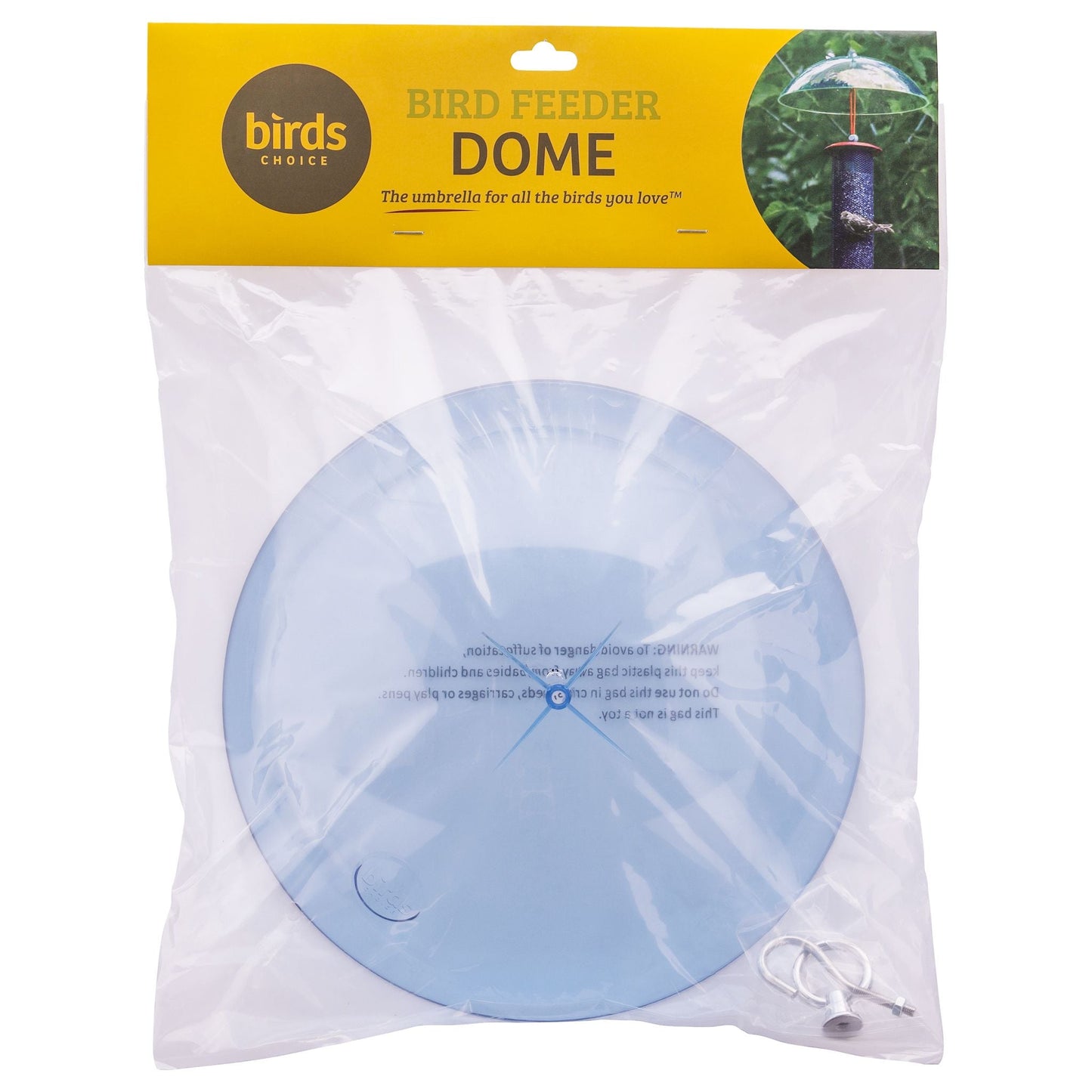 Protective Cover for Hanging Bird Feeder in Blue