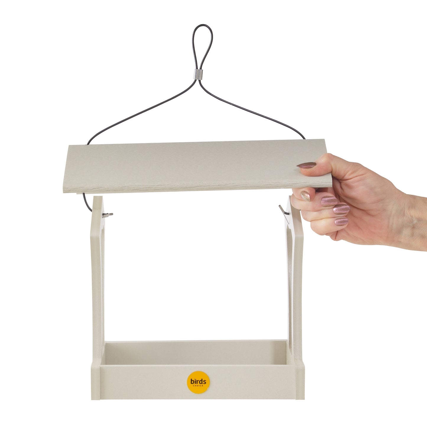 Fly-Thru Bird Feeder in Sea Salt Recycled Plastic
