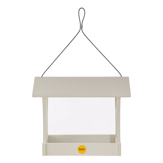 Fly-Thru Bird Feeder in Sea Salt Recycled Plastic