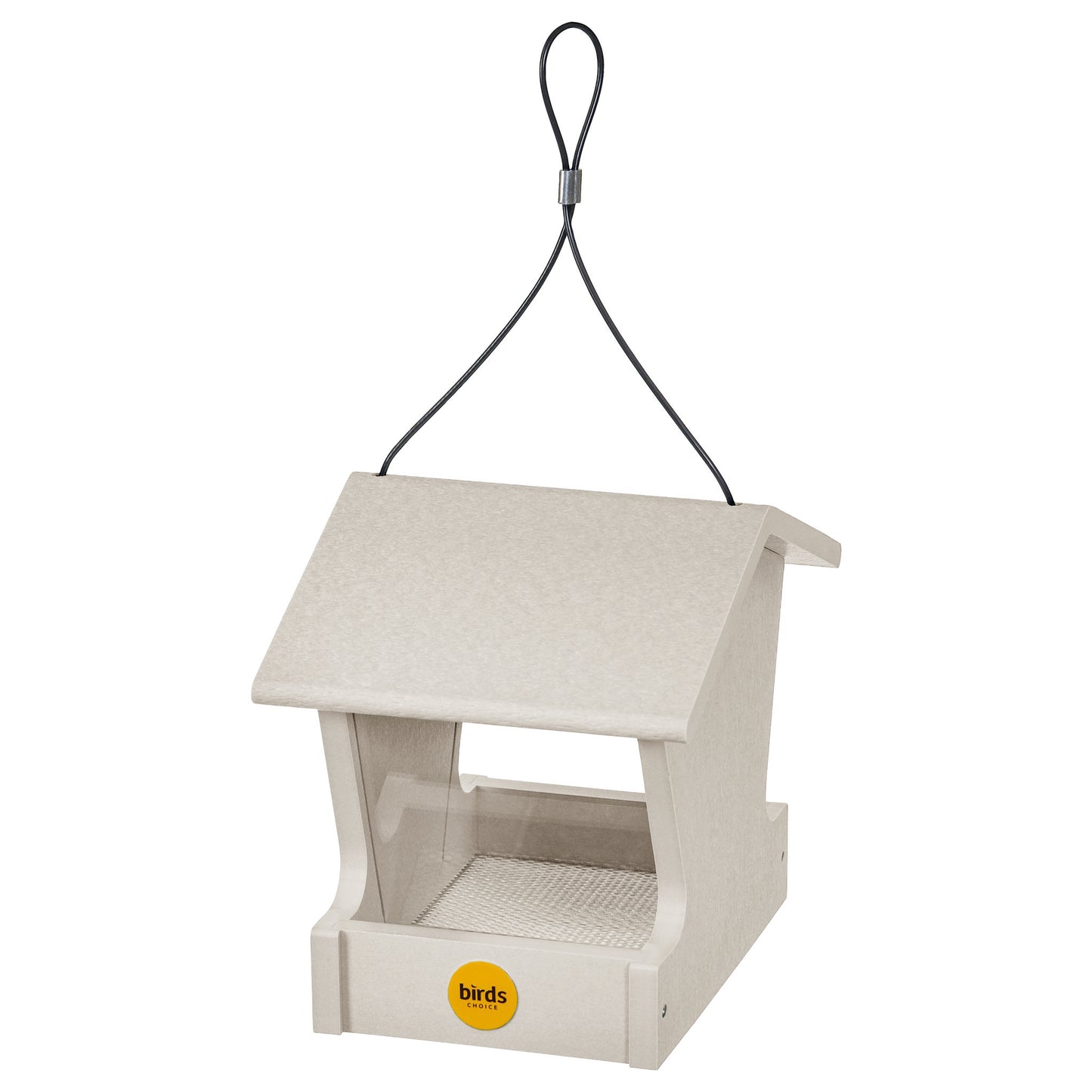 Small Hopper Bird Feeder in Sea Salt Recycled Plastic