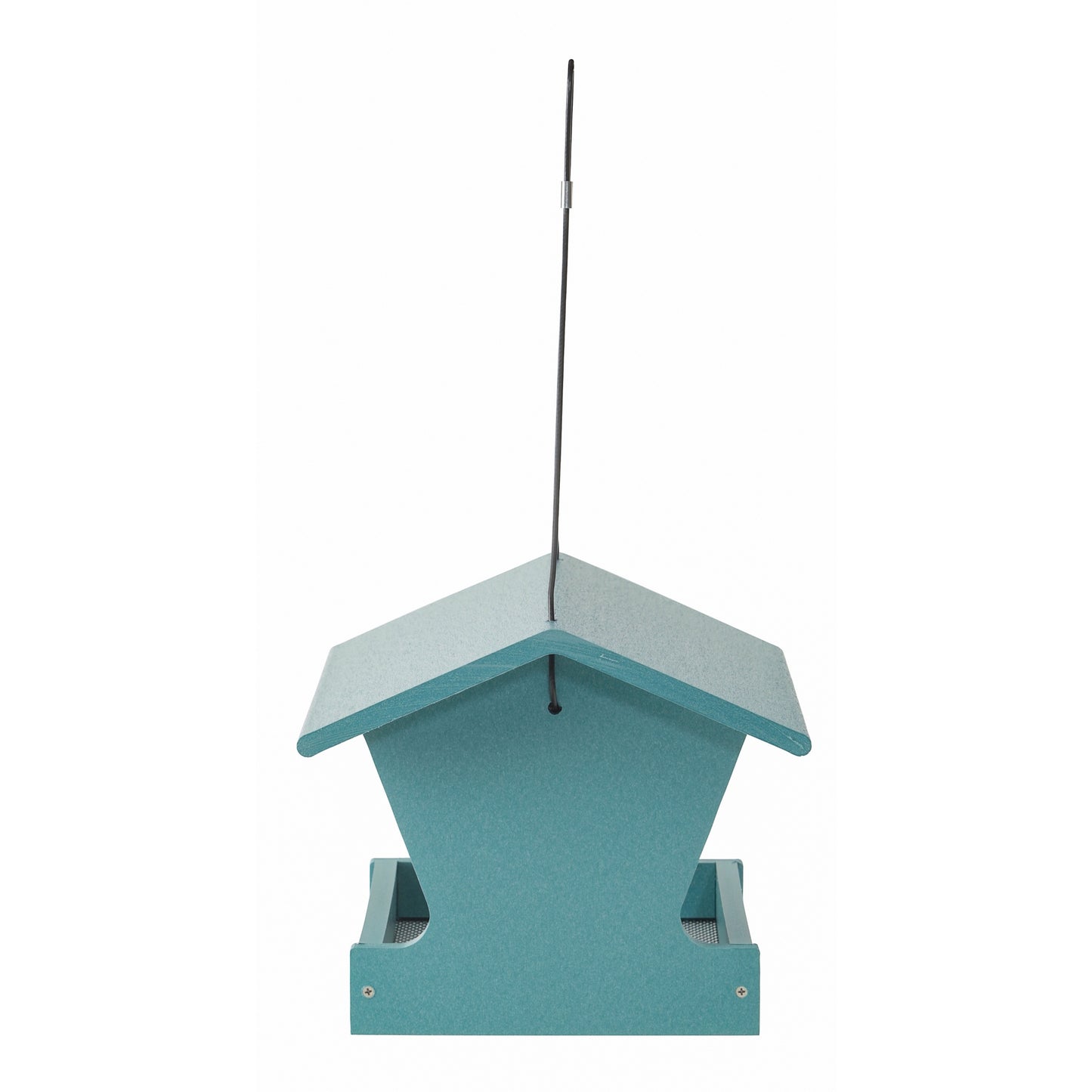 Medium Hopper Bird Feeder in Blue Recycled Plastic
