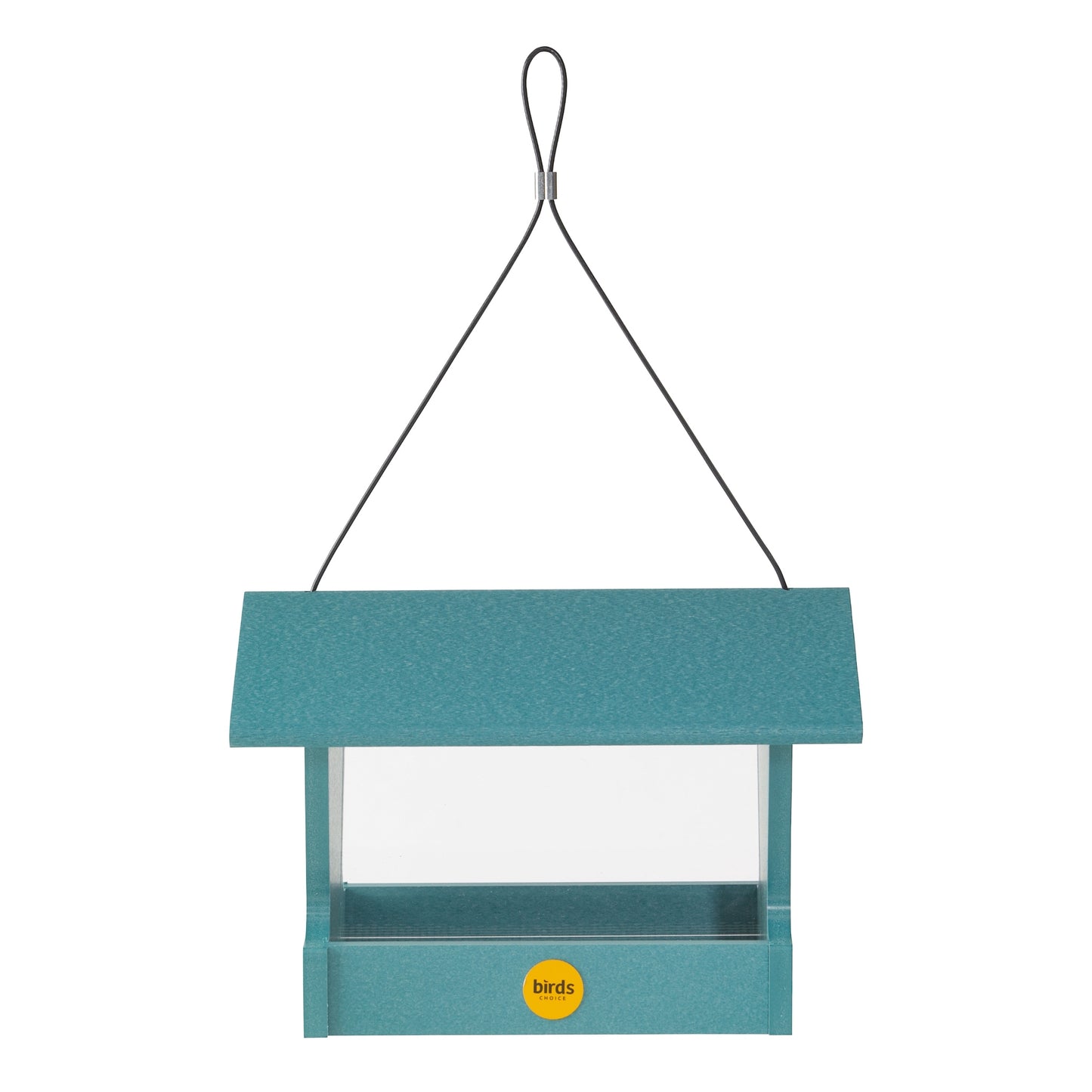 Medium Hopper Bird Feeder in Blue Recycled Plastic