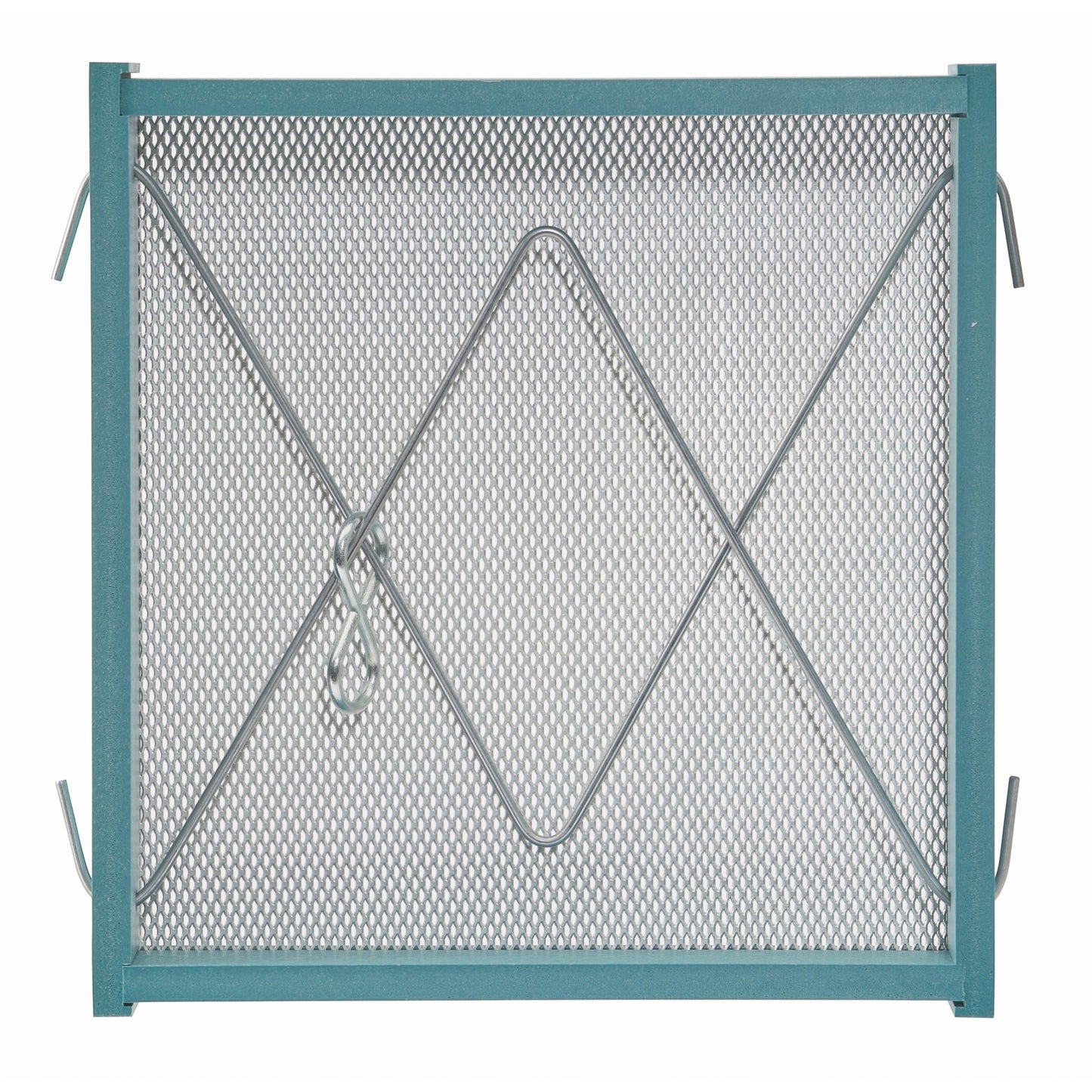 Small Hanging Platform Bird Feeder in Blue Recycled Plastic
