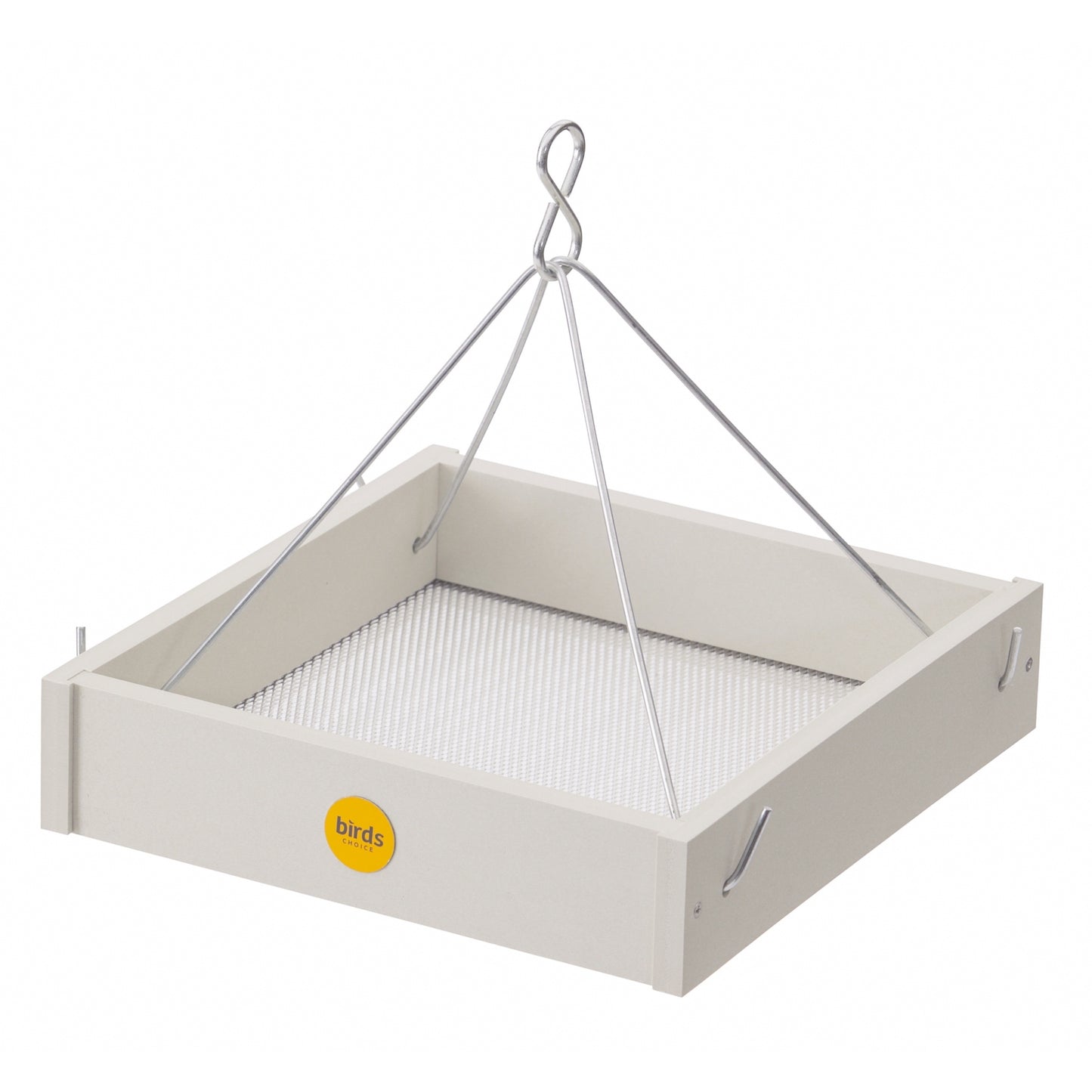 Small Hanging Platform Bird Feeder in Sea Salt Recycled Plastic