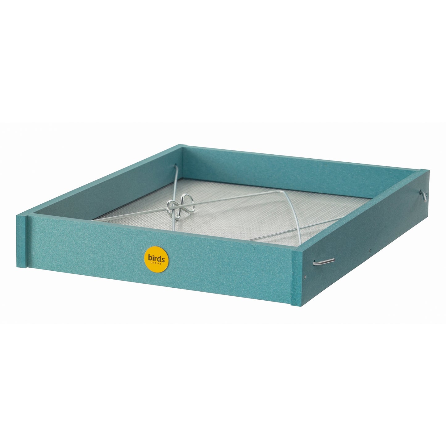 Large Hanging Platform Bird Feeder in Blue Recycled Plastic
