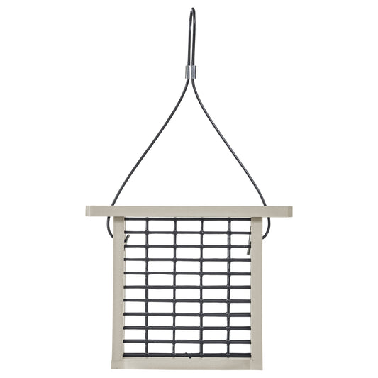 Suet Feeder for Single Cake in Sea Salt Recycled Plastic