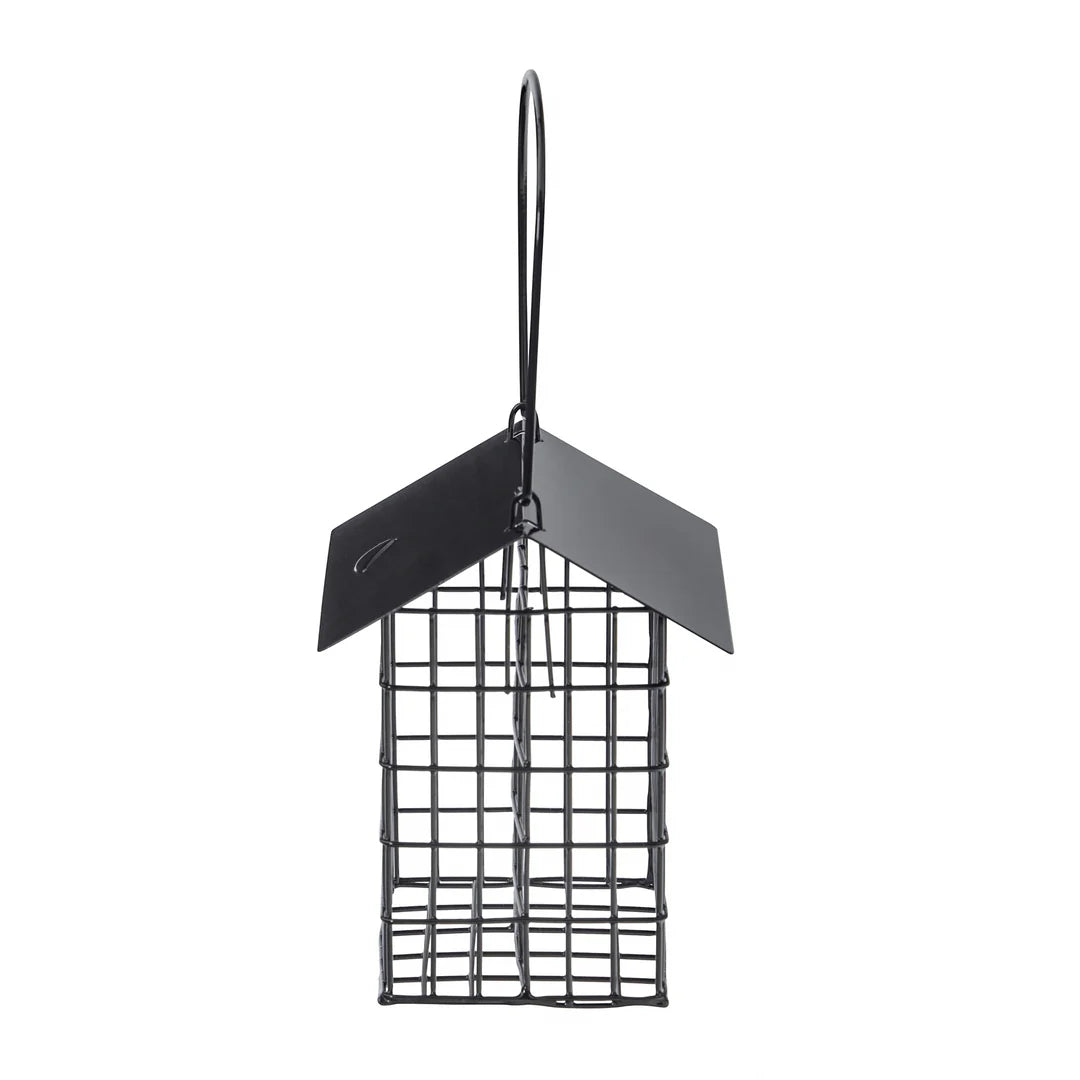 Modern Farmhouse Metal Double Suet Feeder – Black