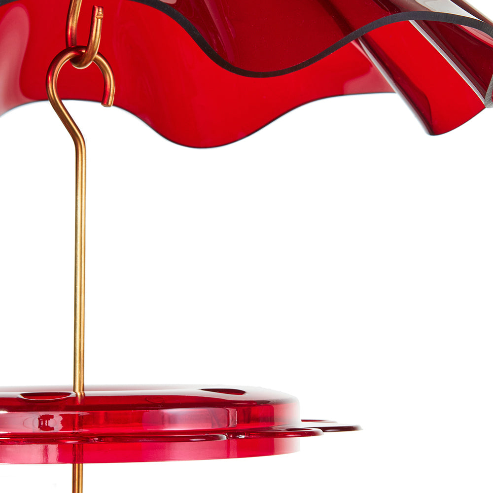 Hummerfest Hummingbird Feeder 12 oz with Red Protective Weatherguard - Birds Choice