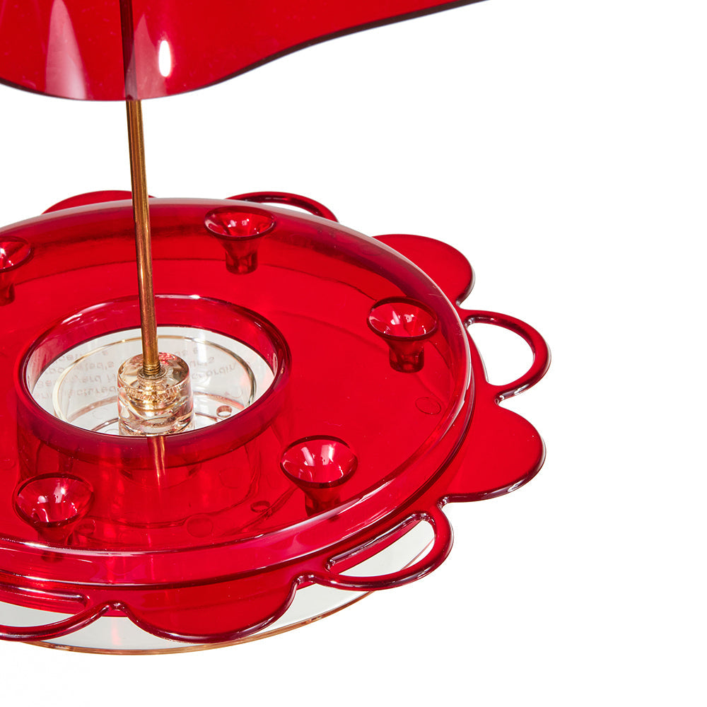 Hummerfest Hummingbird Feeder 12 oz with Red Protective Weatherguard - Birds Choice