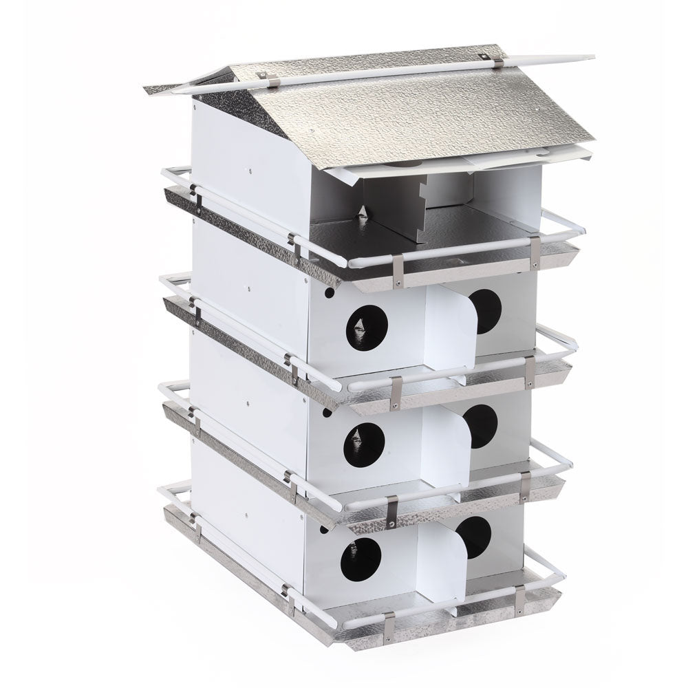 Purple Martin House Coates Round Entrance Holes 4 Floor 16 Room Unassembled - Birds Choice