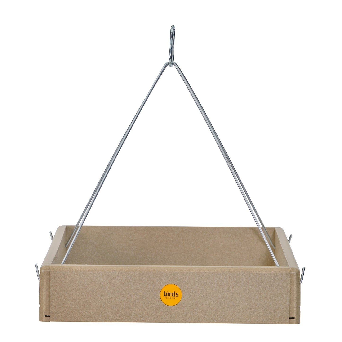 Hanging Platform Bird Feeder in Taupe Recycled Plastic Large
