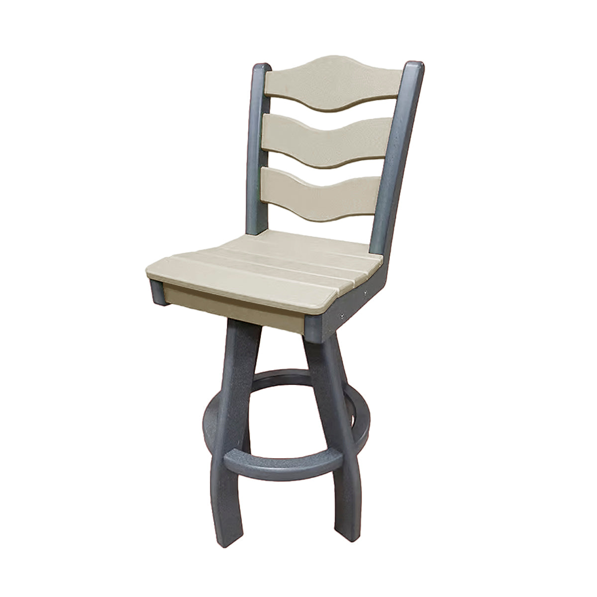 Traditional Bar Height Swivel Armless Chair