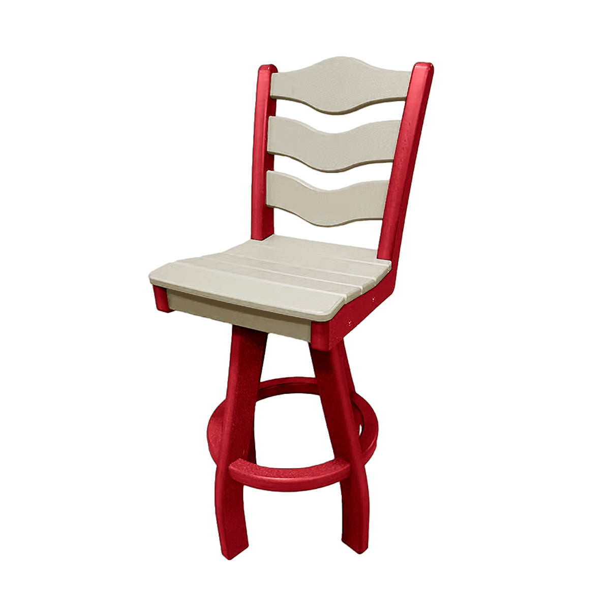 Traditional Bar Height Swivel Armless Chair