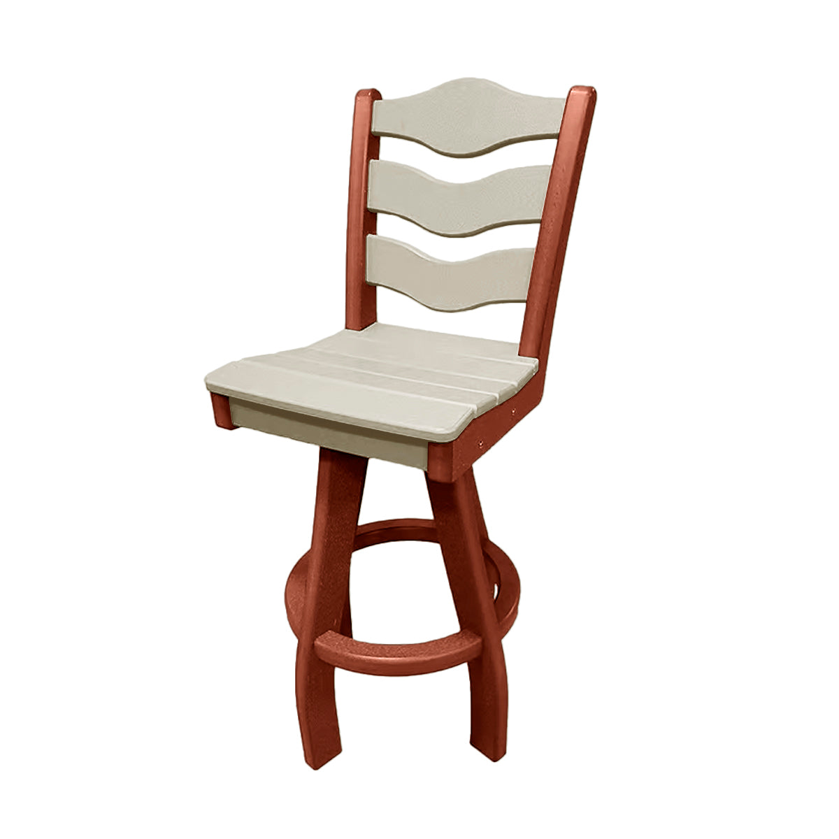 Traditional Bar Height Swivel Armless Chair