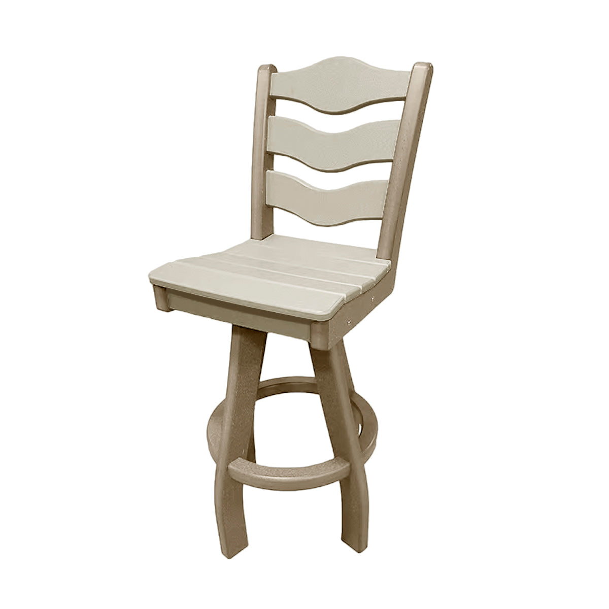 Traditional Bar Height Swivel Armless Chair
