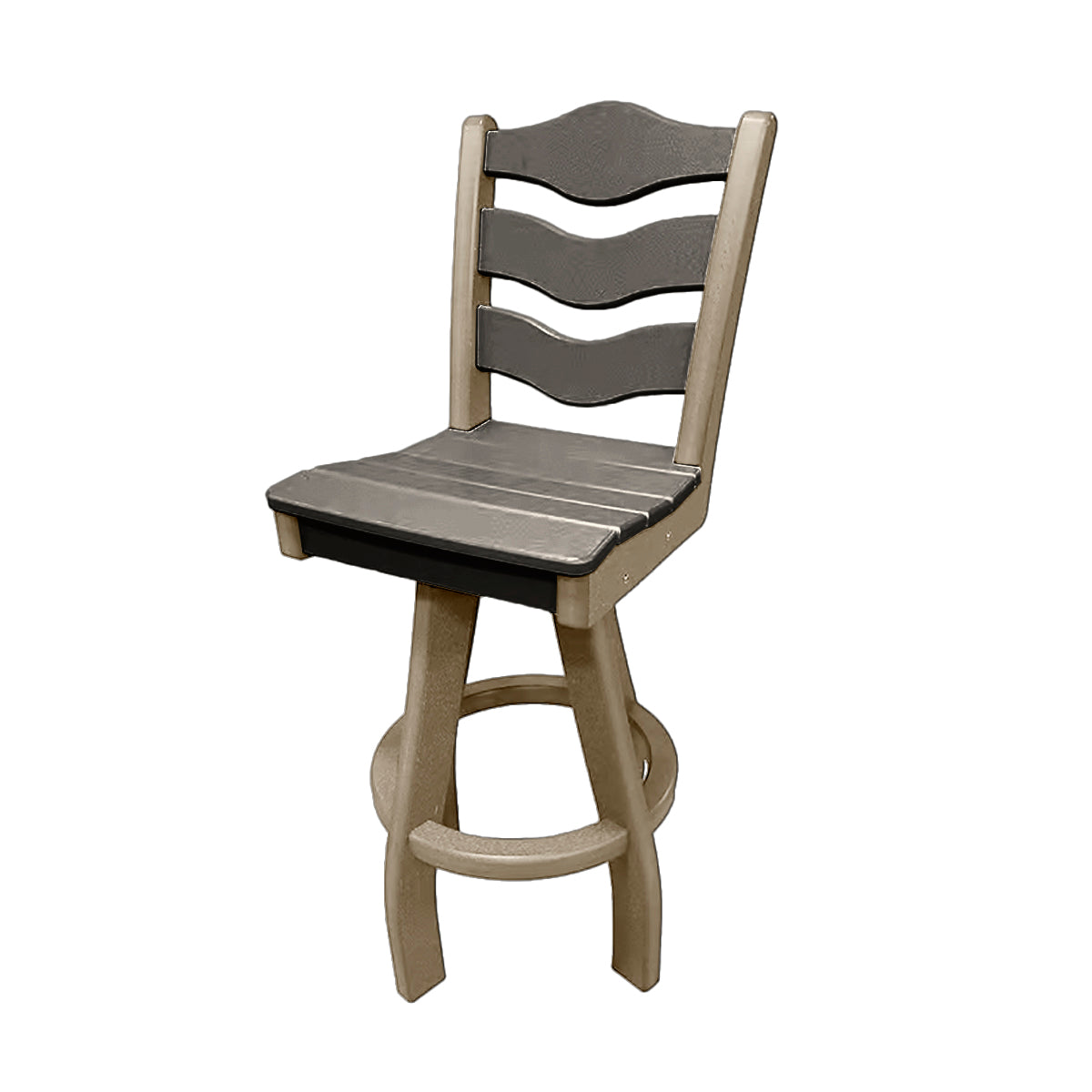 Traditional Bar Height Swivel Armless Chair