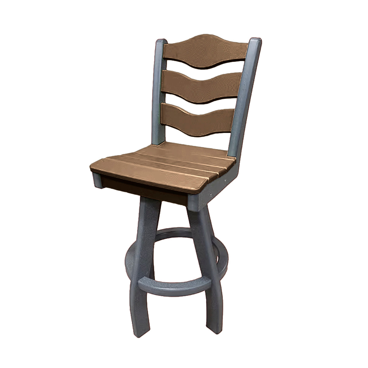 Traditional Bar Height Swivel Armless Chair