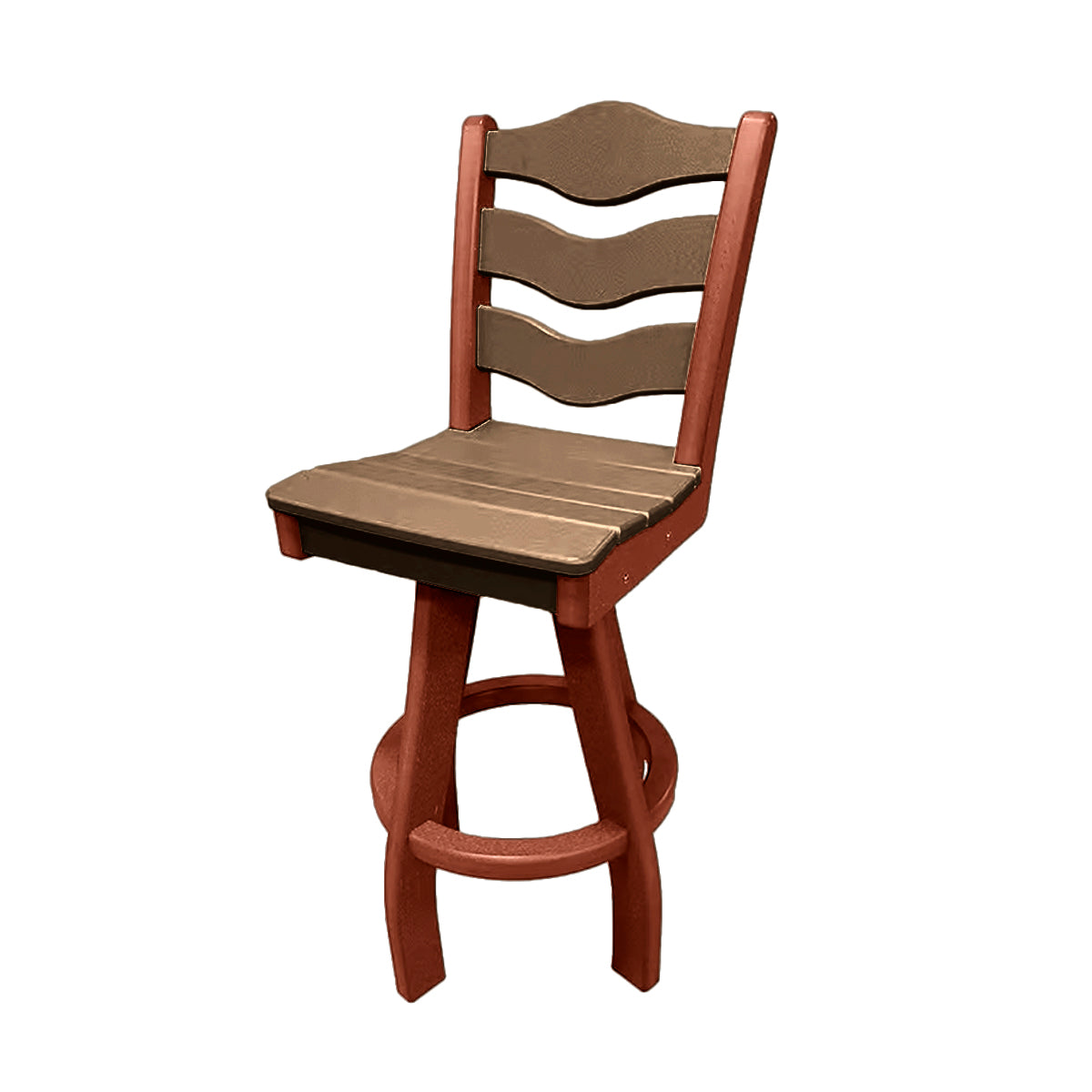 Traditional Bar Height Swivel Armless Chair