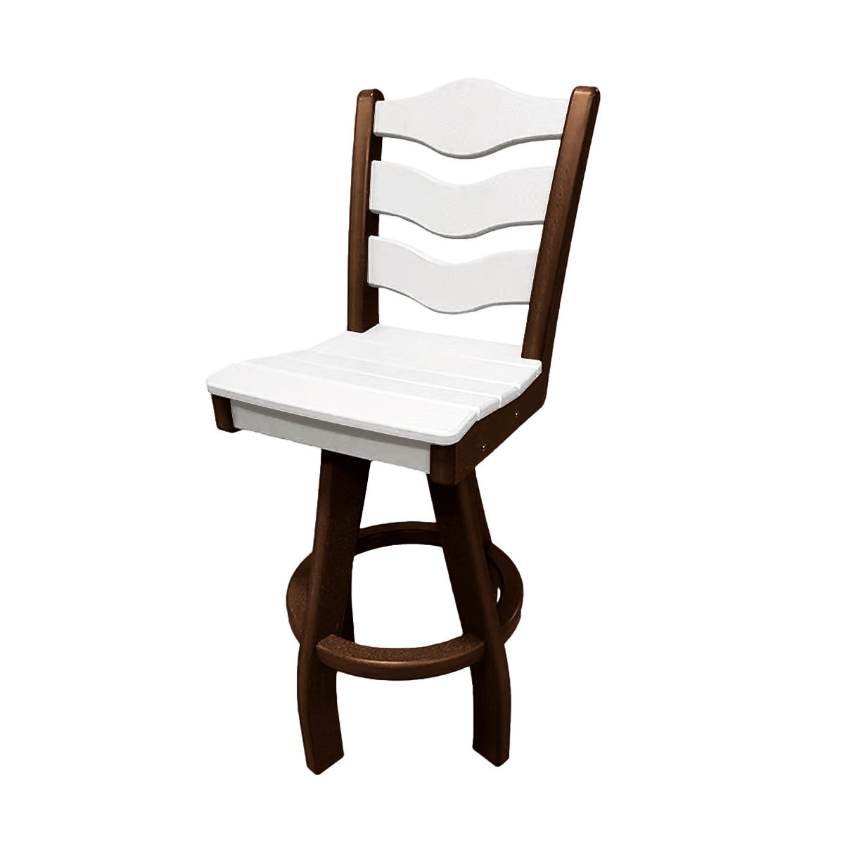 Traditional Bar Height Swivel Armless Chair