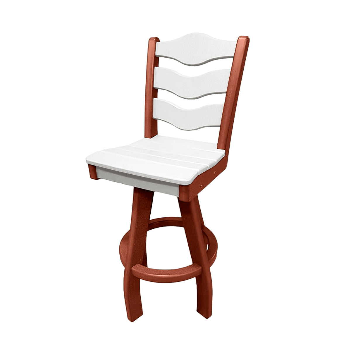 Traditional Bar Height Swivel Armless Chair