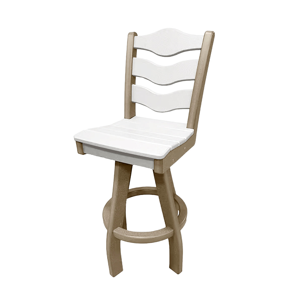 Traditional Bar Height Swivel Armless Chair