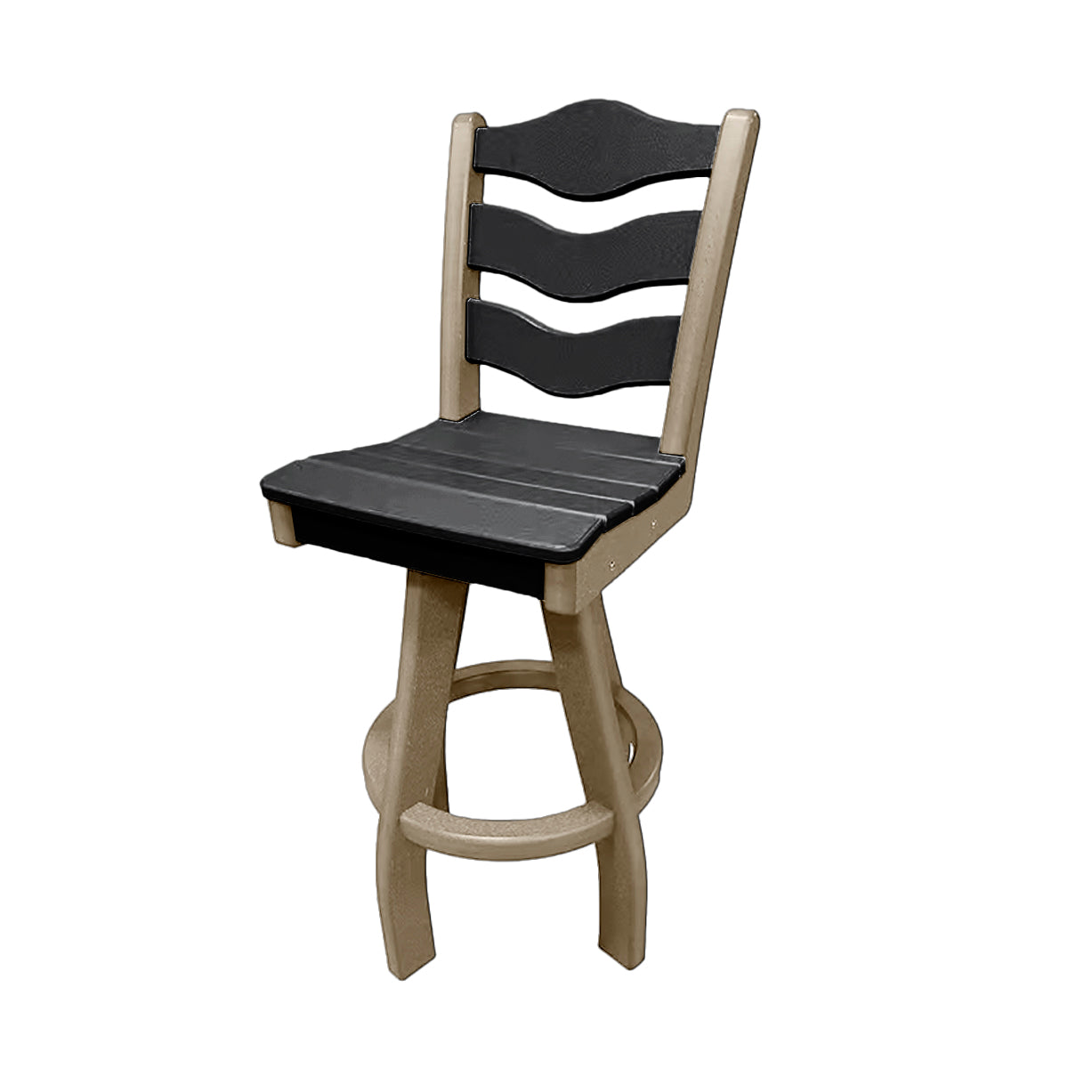 Traditional Bar Height Swivel Armless Chair