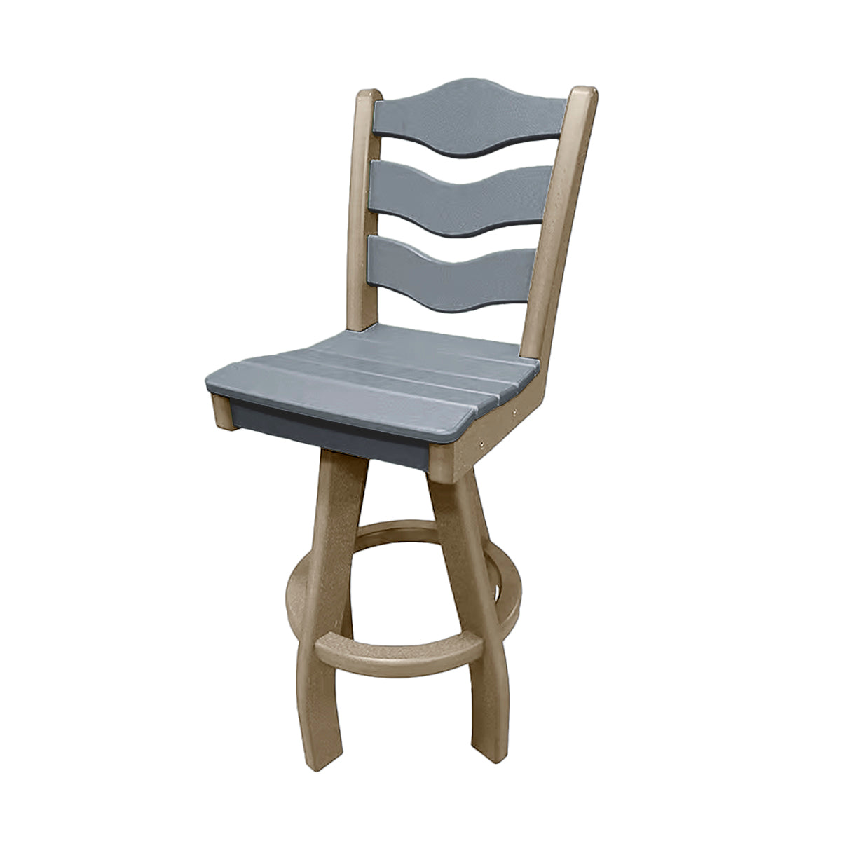 Traditional Bar Height Swivel Armless Chair