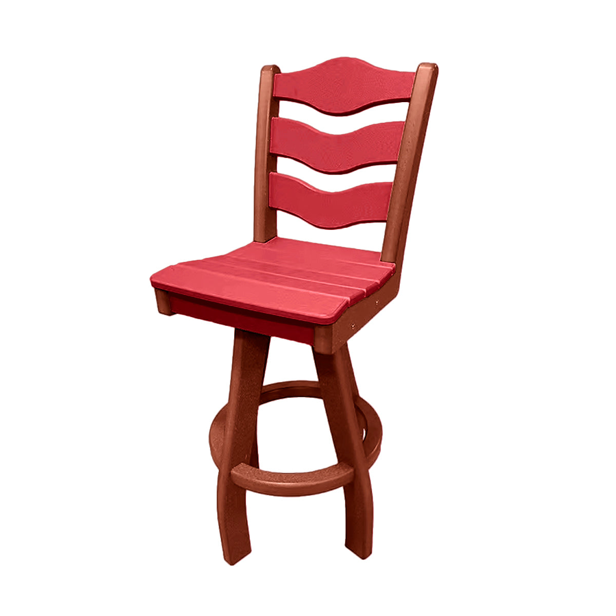 Traditional Bar Height Swivel Armless Chair