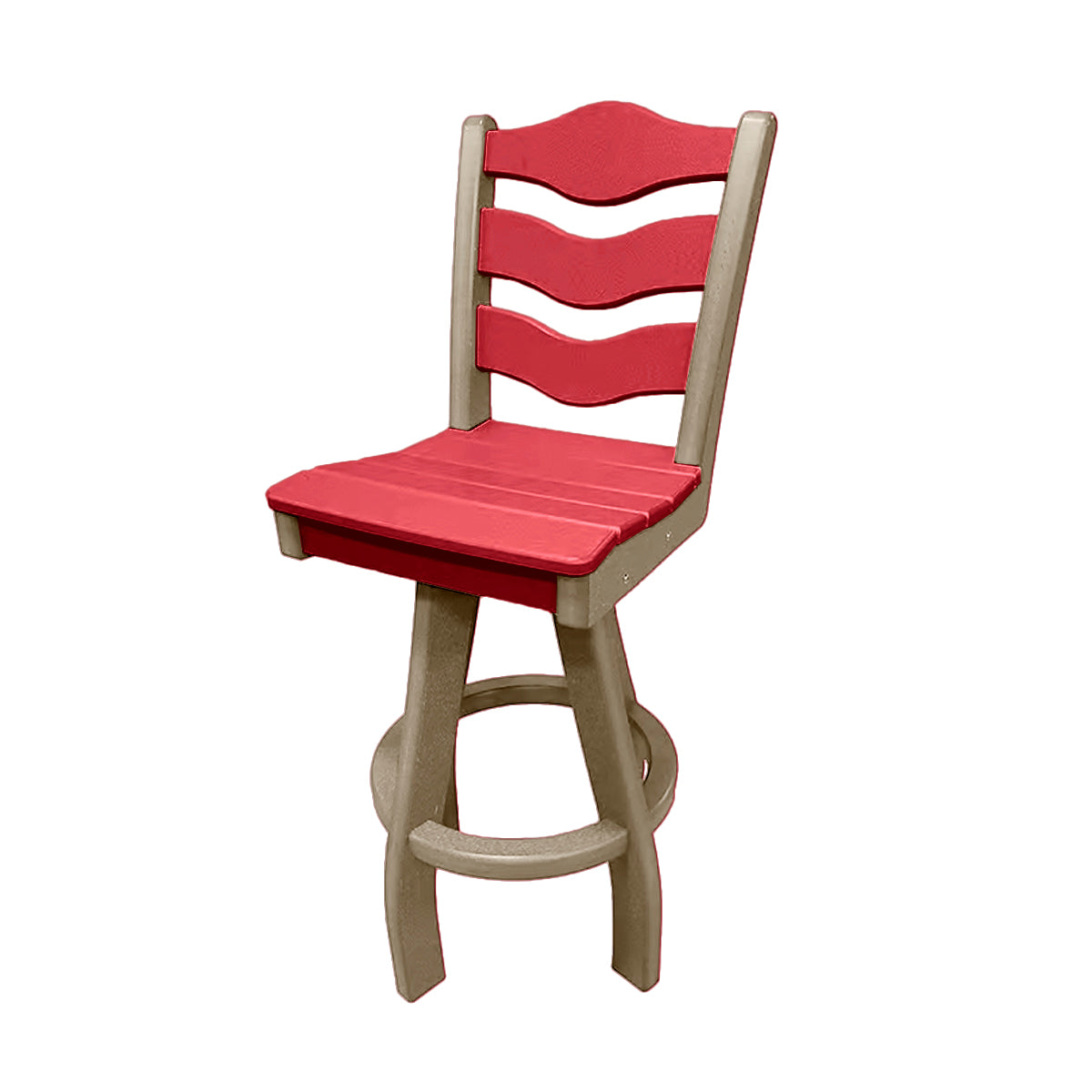 Traditional Bar Height Swivel Armless Chair