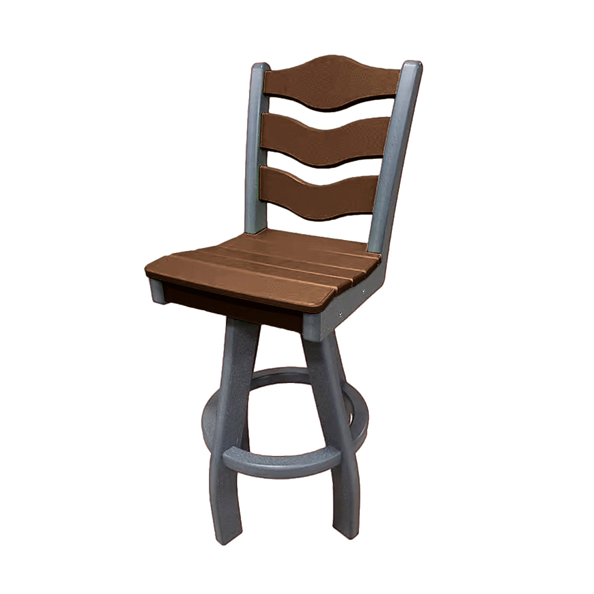 Traditional Bar Height Swivel Armless Chair