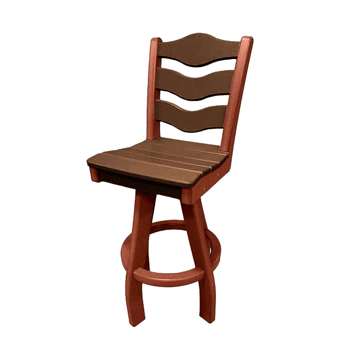 Traditional Bar Height Swivel Armless Chair