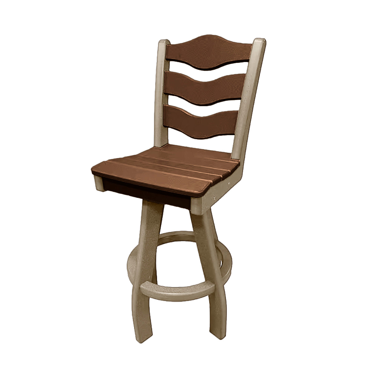 Traditional Bar Height Swivel Armless Chair