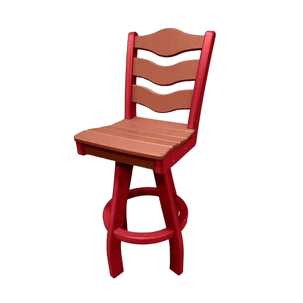 Traditional Bar Height Swivel Armless Chair