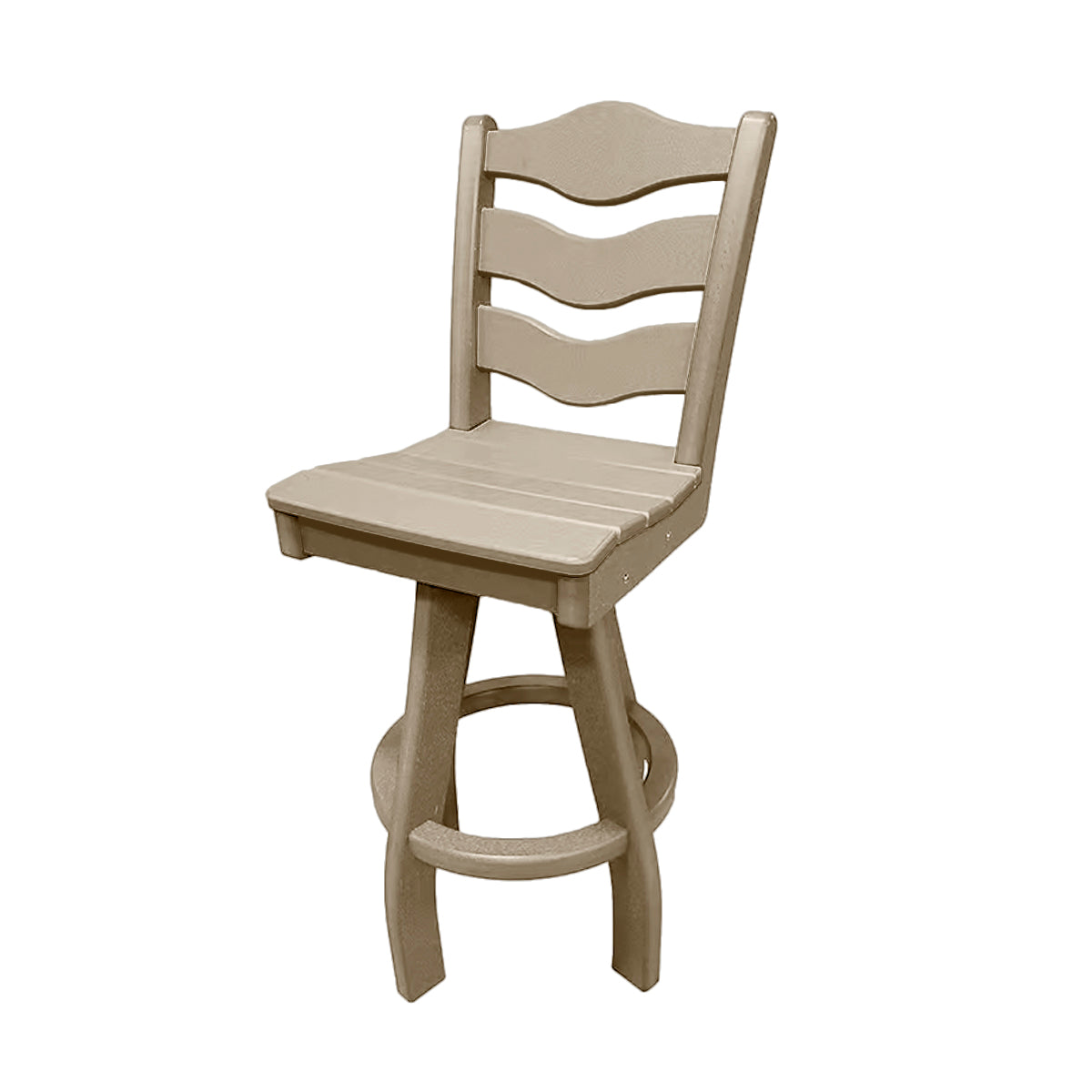 Traditional Bar Height Swivel Armless Chair