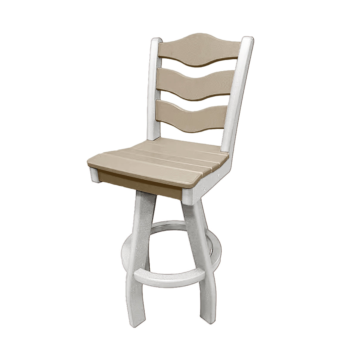 Traditional Bar Height Swivel Armless Chair