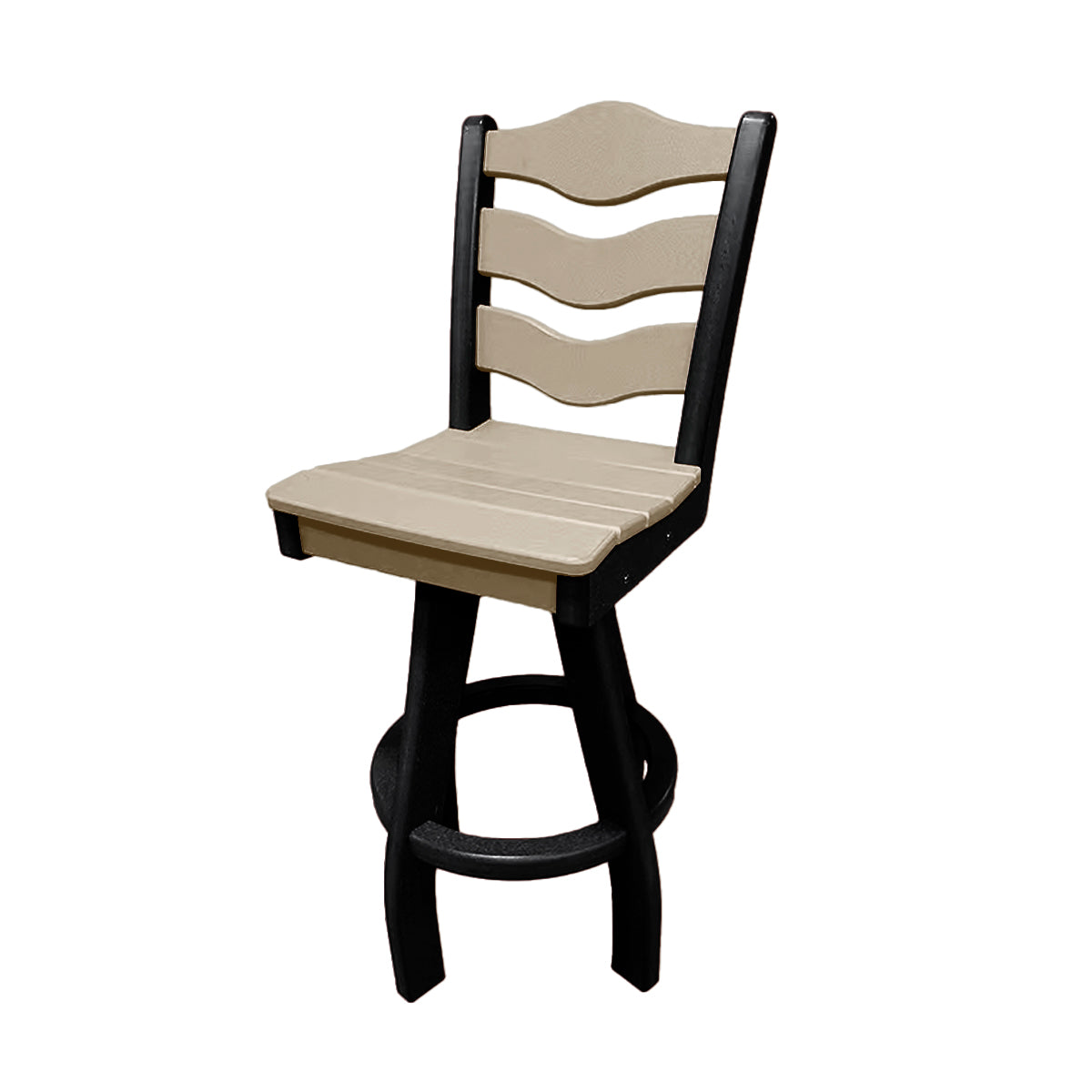 Traditional Bar Height Swivel Armless Chair