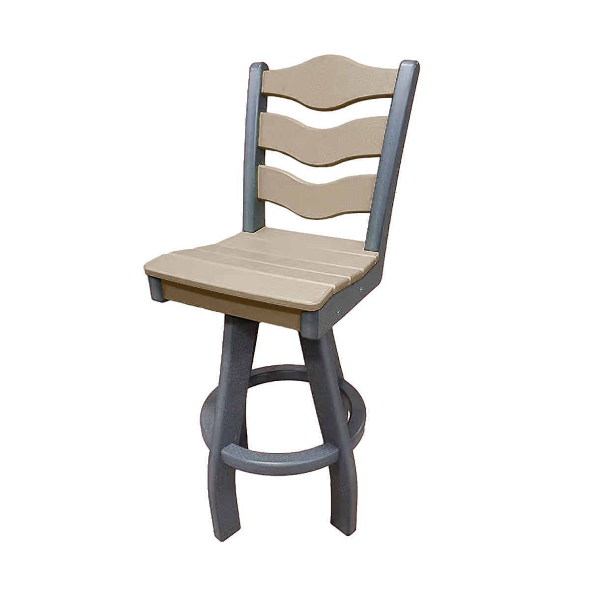 Traditional Bar Height Swivel Armless Chair