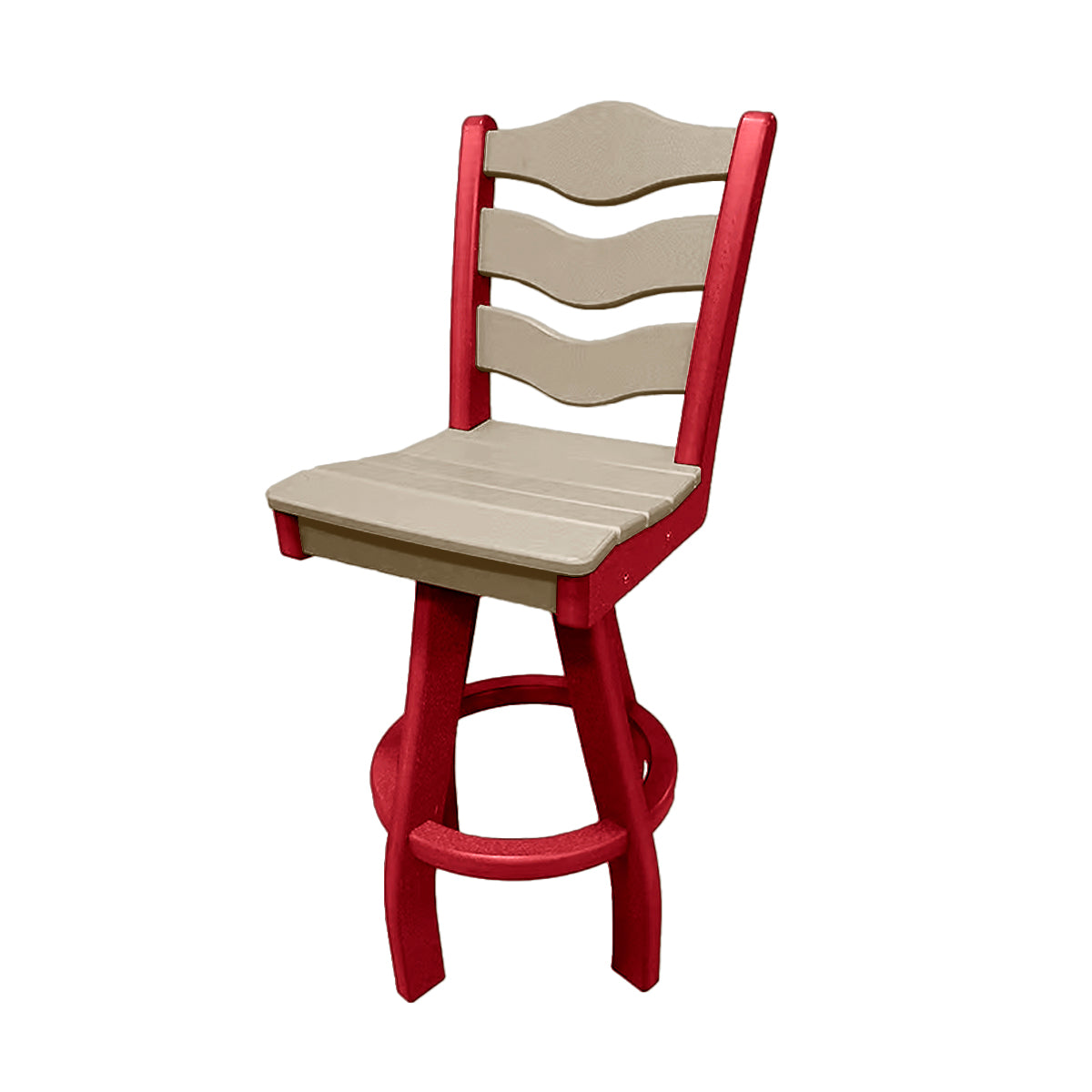 Traditional Bar Height Swivel Armless Chair