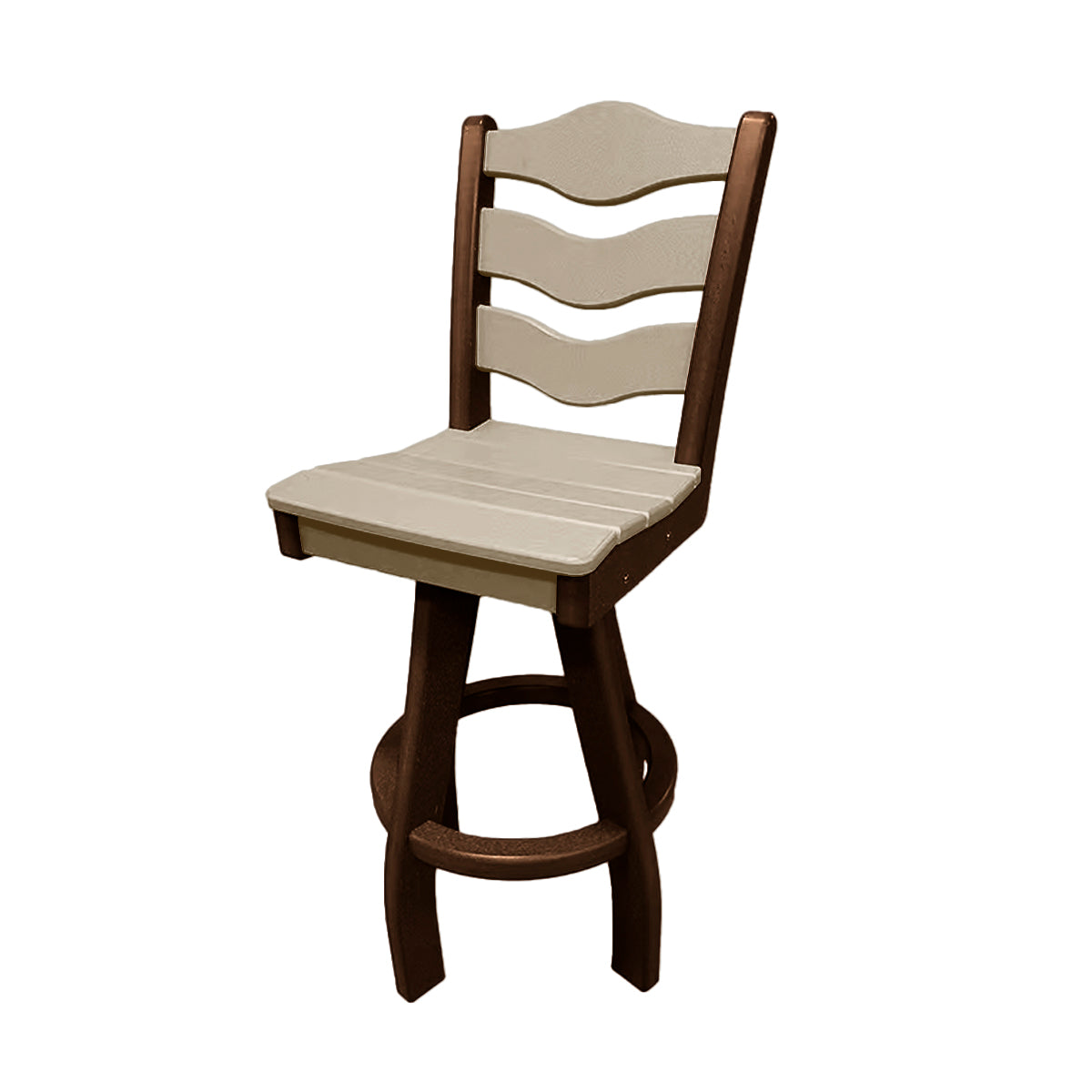 Traditional Bar Height Swivel Armless Chair