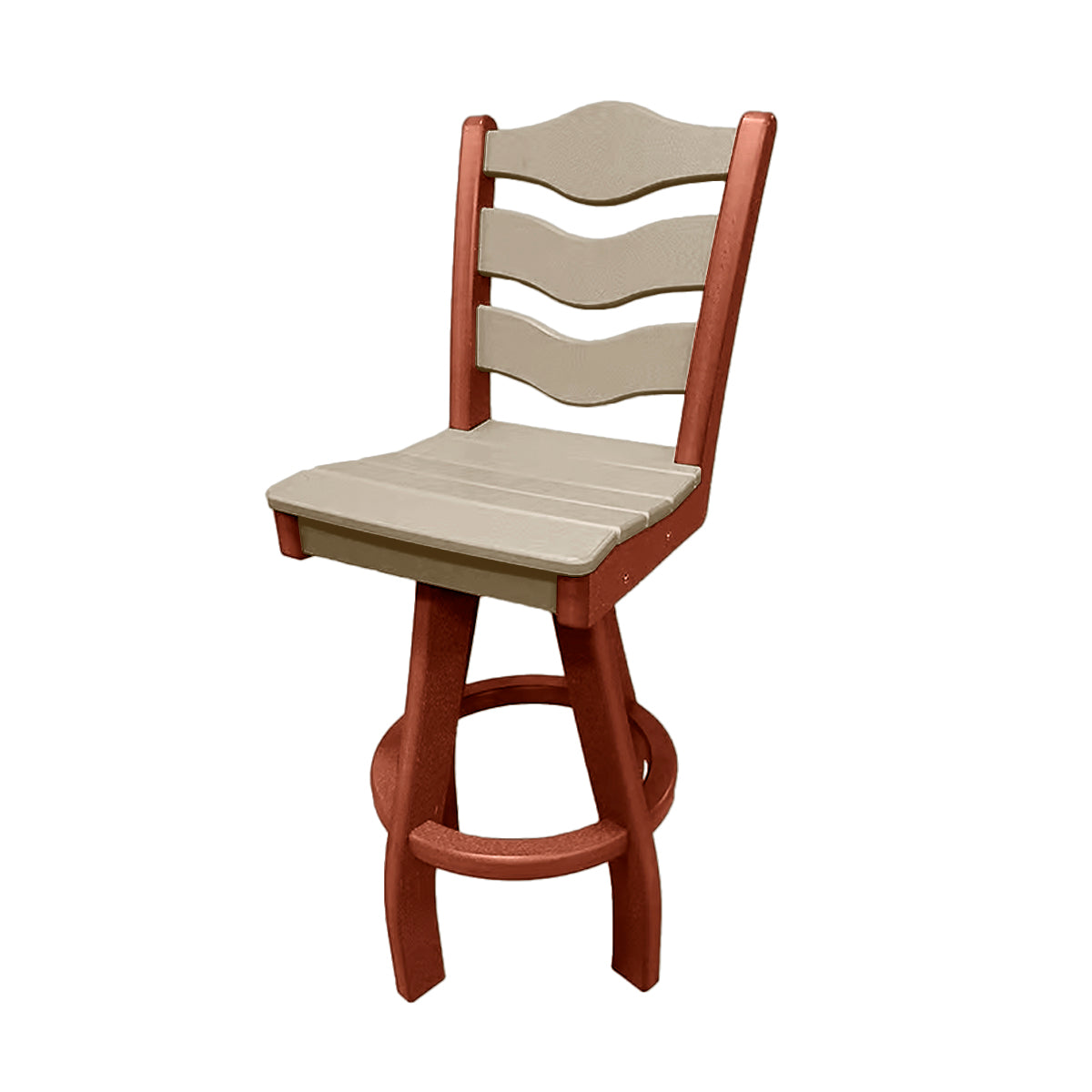 Traditional Bar Height Swivel Armless Chair