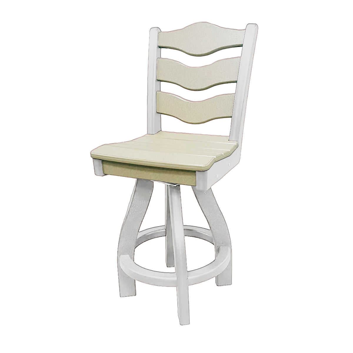 Traditional Counter Height Swivel Armless Chair